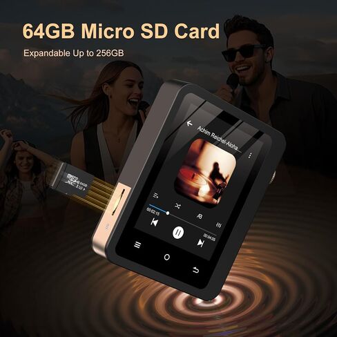 HiFi MP3 Player with Bluetooth 5.3, Lossless DSD High-Resolution Digital Audio Music Player, Portable DAC FLAC Audio Player, 192Khz/24bit, 2.8" Touchscreen & Leather Case in Saudi Arabia