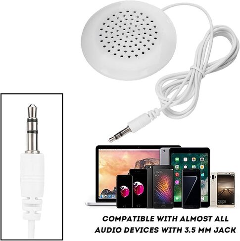 5Pcs Pillow Speakers for Sleeping Set, 3.5mm Under Pillow Speaker with 100cm Wire, Portable ABS Speaker for Sleep for MP3, MP4, Phone, CD Player in Saudi Arabia
