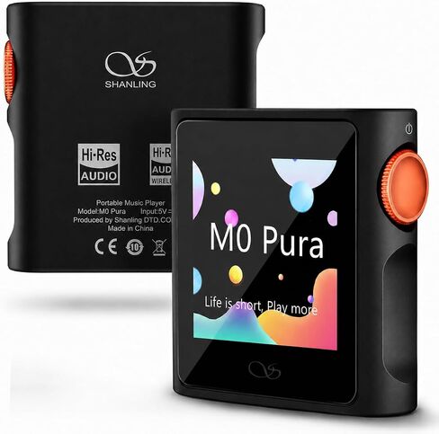 مشغل MP3 SHANLING M0 Pura Hi-Fi، ثنائي CS43131 DAC، خرج متوازن 250 ميجاوات عند 32Ω، بلوتوث LDAC 5.0، USB DAC/AMP، يدعم 2 تيرابايت، شاشة لمس 1.54 بوصة، مشغل صوت عالي الدقة (برتقالي) in Saudi Arabia