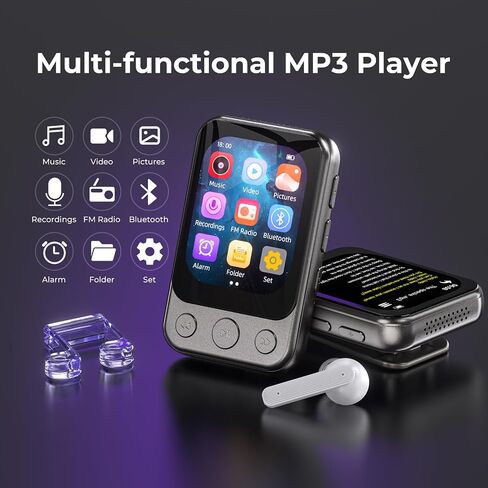 32GB Clip MP3 Player with Bluetooth 5.3 & Speaker, Only 1.2 Oz in Saudi Arabia