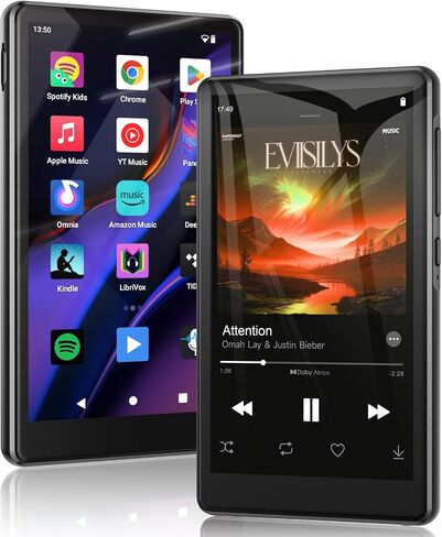مشغل MP3 RUIZU بسعة 160 جيجابايت يعمل بنظام Android مع بلوتوث وواي فاي، وشاشة لمس عالية الدقة مقاس 4.5 بوصة in Saudi Arabia