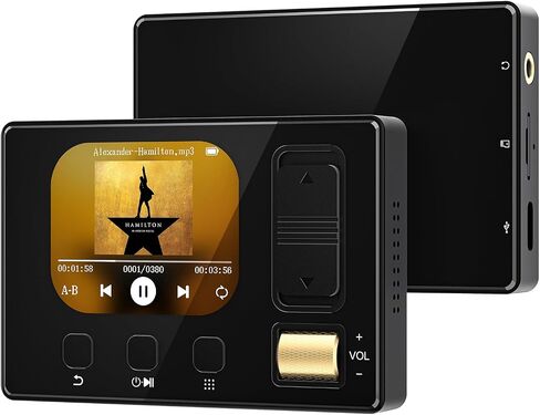 مشغل MP3 بسعة 32 جيجابايت مزود بتقنية Bluetooth 5.3 ومشغل موسيقى Diofox مقاس 2.4 بوصة يتميز بمكبرات صوت مدمجة عالية الدقة وراديو FM وتسجيل صوتي وجودة صوت Hi-Fi ووظيفة الكتاب الإلكتروني؛ مشغل MP3 للأطفال، أسود in Saudi Arabia