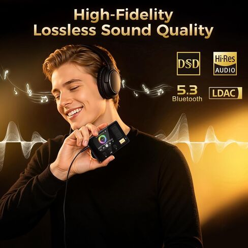 مشغل MP3 بسعة 32 جيجابايت مزود بتقنية Bluetooth 5.3 ومشغل موسيقى Diofox مقاس 2.4 بوصة يتميز بمكبرات صوت مدمجة عالية الدقة وراديو FM وتسجيل صوتي وجودة صوت Hi-Fi ووظيفة الكتاب الإلكتروني؛ مشغل MP3 للأطفال، أسود in Saudi Arabia