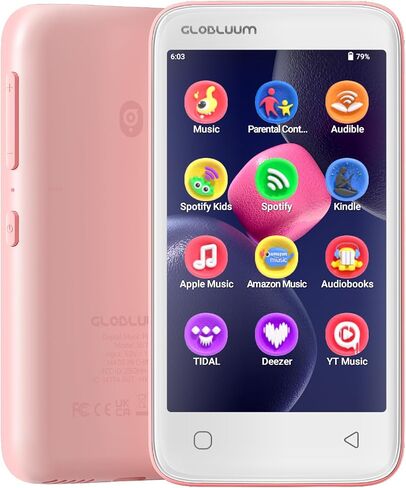 96GB MP3 Player with Bluetooth 5.0 and WiFi, Music Player with Spotify, Audible, Amazon Music, Pandora, Libby, Spotify Kids, 4" Touchscreen Android MP4 Player with HiFi Sound (Mint Green) in Saudi Arabia