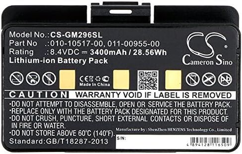 Replacement Battery for Garmin 010-00543-00, 100054300, 3580100054300, GPSMAP 396, GPSMAP 478, GPSMAP 495, GPSMAP 496, GPSMAP478 PN:Garmin 010-10517-00, 010-10517-01, 011-00955-00 3400mAh in Saudi Arabia