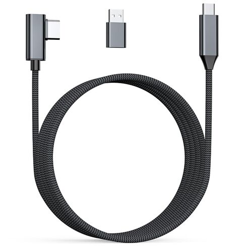 Link Cable 16FT Compatible for Meta Quest 3S/3/2/Pro & Pico 4, 5Gbps High-Speed Data Transfer & Charging Cord, PC VR/Steam VR Compatible, USB3.0 Type C to C Durable Cable for VR Headset Accessories in Saudi Arabia
