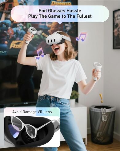 VR Myopia Glasses Lenses for Quest 3, Maxonar Lenses Insert Compatible with Meta Quest 3, Easy-to-Install, SPH:-1.50 in Saudi Arabia