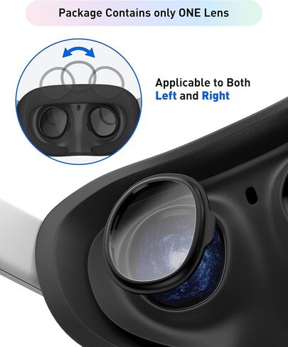 VR Myopia Glasses Lenses for Quest 3, Maxonar Lenses Insert Compatible with Meta Quest 3, Easy-to-Install, SPH:-1.50 in Saudi Arabia