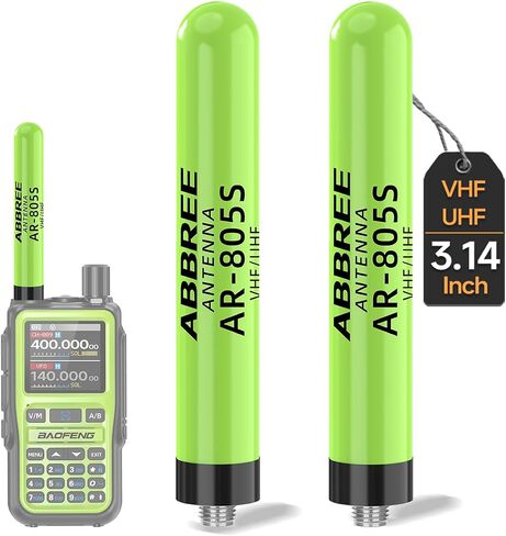 ABBREE ثنائي النطاق VHF UHF 144/430 ميجا هرتز هام راديو هوائي 3.14 بوصة اتجاهين راديو لاسلكي تخاطب SMA أنثى هوائي لBaofeng UV-5R Mini، BF-F8HP PRO، 5RM، K5 Plus، DM32، UV32 ملحقات الراديو، 2 حزمة in Saudi Arabia