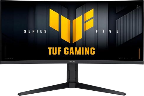 ASUS TUF Gaming 34" 1440P Ultrawide Curved Monitor - 250Hz, 0.5ms, FastIPS, FreeSync Premium, Extreme Low Motion Blur, Display HDR400, 95% DCI-P3, Display Widget, Gaming AI, 3 yr Warranty in Saudi Arabia
