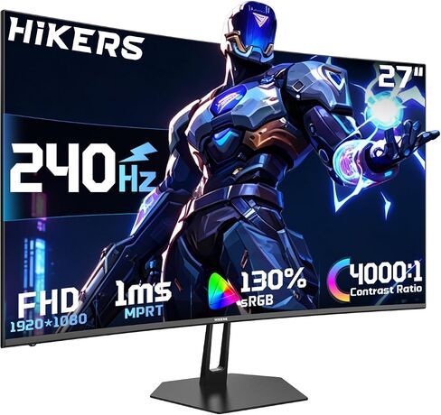 شاشة ألعاب منحنية مقاس 34 بوصة من Hikers UWQHD 200 هرتز HDMI 2.1×2 وDP 1.4×1 in Saudi Arabia
