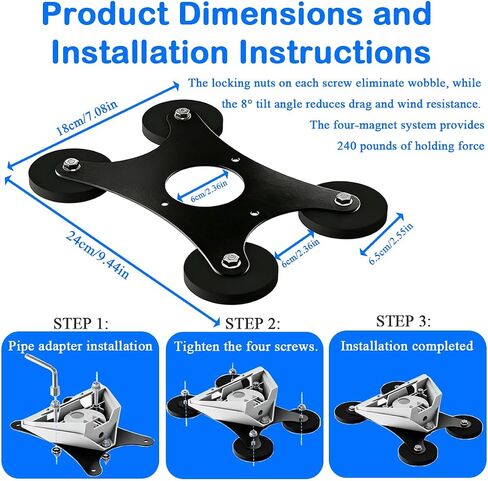 Starlink Mini Magnetic Mount with 240LBS Heavy Duty Magnet Bases in Saudi Arabia