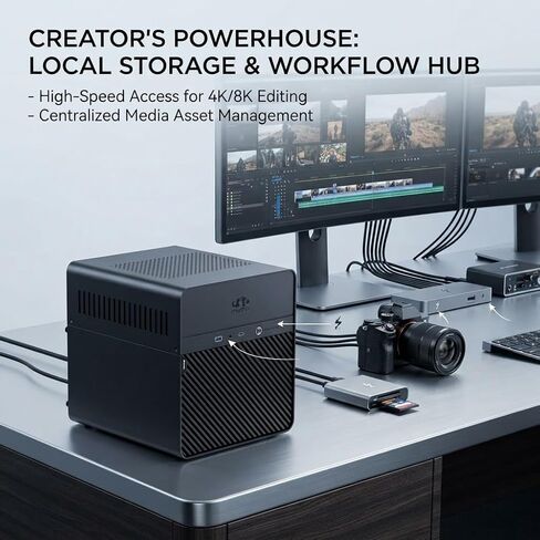 كمبيوتر NIMO عالي الأداء مزود بـ 5 فتحات NAS Mini PC-AMD Strix Halo سعة 128 جيجابايت LPDDR5X in Saudi Arabia