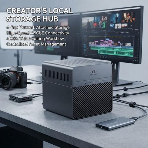 كمبيوتر NIMO عالي الأداء مزود بـ 5 فتحات NAS Mini PC-AMD Strix Halo سعة 128 جيجابايت LPDDR5X in Saudi Arabia