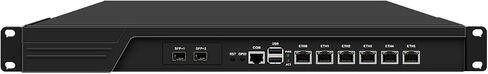 1U جهاز جدار الحماية 10 جيجابت، OPNsense، VPN، الجيل الثاني I3 2328M، 2350M، 2370M، RJ16، 6 x 2.5GbE I226-V، 2 x SFP+ 82599ES 10GbE، 8 جيجا رام، 256 جيجا SSD in Saudi Arabia
