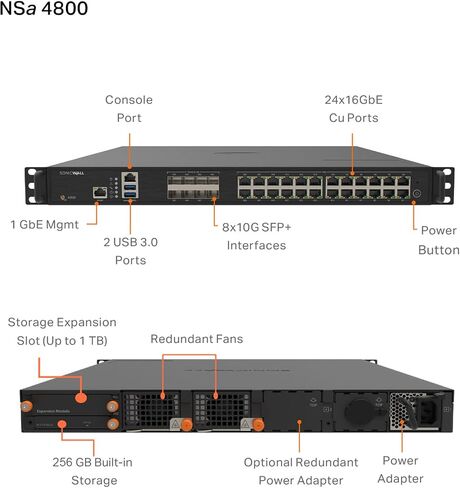 SonicWall NSA 4800 TotalSecure Essential Edition Firewall, 1-Year in Saudi Arabia
