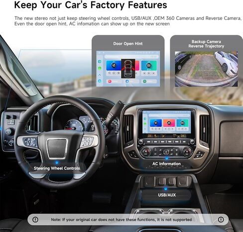 ستيريو سيارة Dasaita Android 13 لسيارة Silverado GMC Sierra 2014-2019 مع Carplay اللاسلكي/Android Auto، وحدة رأس شاشة تعمل باللمس 11.6 بوصة، GPS، راديو، بلوتوث 5.0، 4G LTE/5G WiFi، 8G RAM 256G ROM in Saudi Arabia