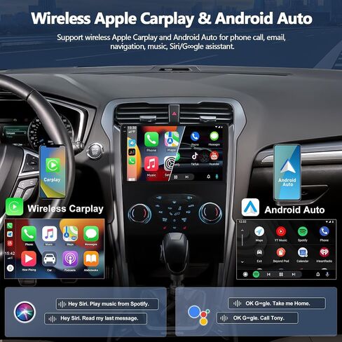 4GB+64GB Car Radio Stereo for Ford Fusion 2013-2016 (for Small Display) Wireless CarPlay & Android Auto 9 Inch in-Cell 1280 * 720 Touch Screen Head Unit with GPS WiFi Bluetooth FM Backup Camera in Saudi Arabia