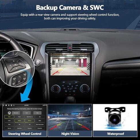 4GB+64GB Car Radio Stereo for Ford Fusion 2013-2016 (for Small Display) Wireless CarPlay & Android Auto 9 Inch in-Cell 1280 * 720 Touch Screen Head Unit with GPS WiFi Bluetooth FM Backup Camera in Saudi Arabia