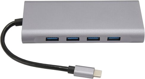 محور Vikye USB 3.0، محطة إرساء 11 في 1 5 جيجابت في الثانية USB/USB C، USB 3.0 x 4 / HD 4K VGA RJ45 Ethernet PD شحن منافذ 3.5 مم، موزع USB متوافق مع نظام التشغيل Windows in Saudi Arabia