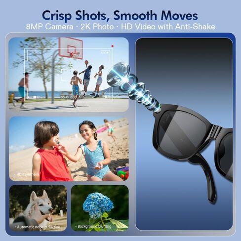 Blackview BV100 AI Smart Glasses - 8MP Camera, Lightweight 45.7g- in Saudi Arabia