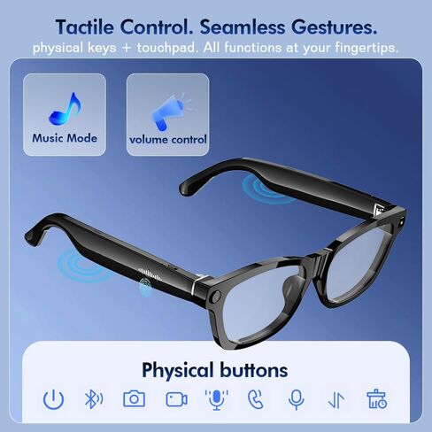 Blackview BV100 AI Smart Glasses - 8MP Camera, Lightweight 45.7g- in Saudi Arabia