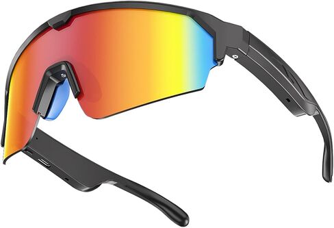 Bluetooth Audio Smart Sports Glasses for Men Women, Gradient Red in Saudi Arabia