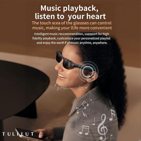AI Smart Glasses with 8MP Camera – Bluetooth Sunglasses for Men with Real-Time Translation, Voice Assistant, Open-Ear Audio, Auto Photochromic Lenses Lenses in Saudi Arabia