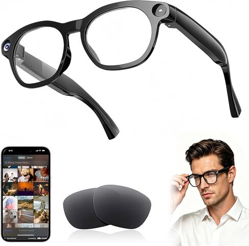 AI Smart Glasses with Camera, 4K Video Recording & Photo Capture Sunglasses in Saudi Arabia