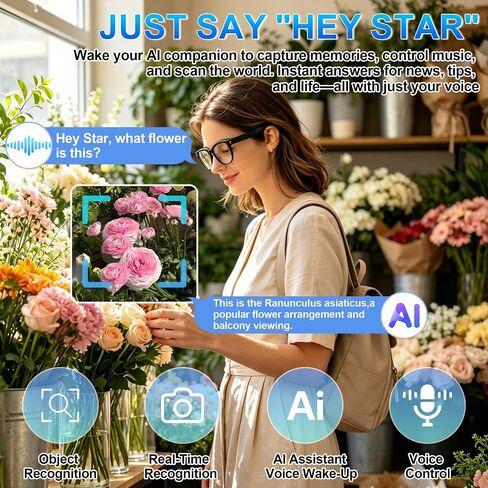 AI Smart Glasses with Camera, 4K Video Recording & Photo Capture Sunglasses in Saudi Arabia