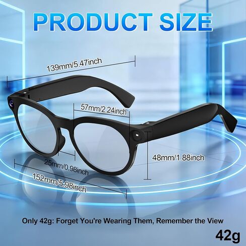 AI Smart Glasses with Camera, 4K Video Recording & Photo Capture Sunglasses in Saudi Arabia