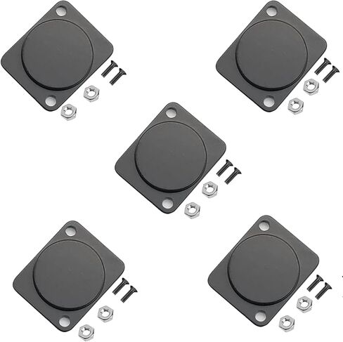 5PCS Panel Mount Blank Plates D Series Metal Rack Mounting Plates for Chassis Connectors XLR Connectors Ideal for Custom Installations Professional Grade Panel Mount Blank Plates in Saudi Arabia