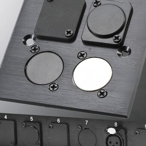 5PCS Panel Mount Blank Plates D Series Metal Rack Mounting Plates for Chassis Connectors XLR Connectors Ideal for Custom Installations Professional Grade Panel Mount Blank Plates in Saudi Arabia