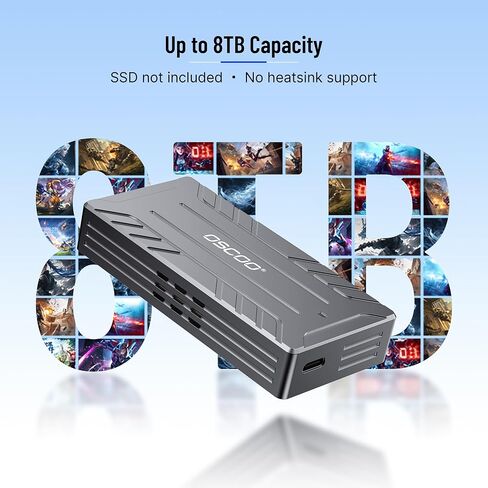 40Gbps USB4 NVMe M.2 Enclosure with Active Cooling & Silent Fan, Aluminum Heat Dissipation, Compatible with Thunderbolt 5/4/3, USB4, USB 3.2, M1/M2 Pro/Max – External SSD Enclosure - SSD Not Included in Saudi Arabia