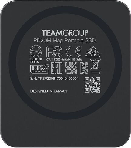 TEAMGROUP PD20M 1TB Magnetic External SSD Read up to 2000MB/s USB 3.2 Gen 2x2 Type-C 4K ProRes HDR Record iPhone 15 16 17 Pro Max,Tablet TPSEG2001T0C108 in Saudi Arabia