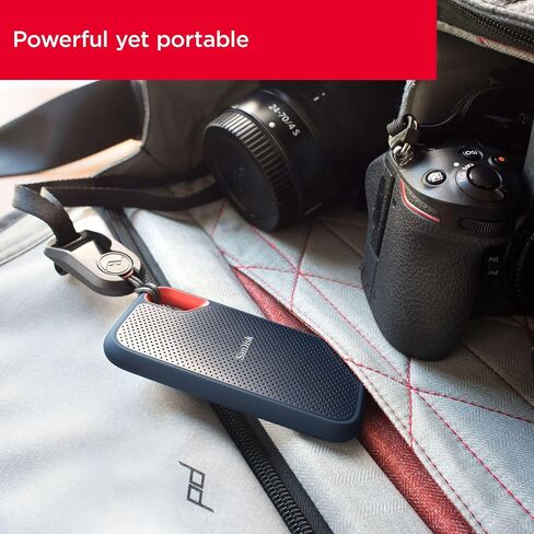 SanDisk 2TB Extreme Portable SSD - ما يصل إلى 1050 ميجابايت/ثانية، USB-C، USB 3.2 Gen 2، مقاومة الماء والغبار IP65، البرامج الثابتة المحدثة - محرك الحالة الصلبة الخارجي - SDSSDE61-2T00-G25 (متجدد) in Saudi Arabia
