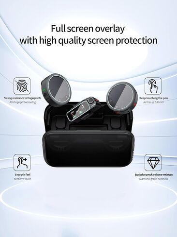 Screen Protector for Insta360 Mic Pro,Anti-Scratch 9H Hardness Tempered Glass Flim,HD Clear,Bubble Free,Easy Installation,1 Set(2 Transmitters Tempered Glass + 1 Receiver Soft Flim) in Saudi Arabia