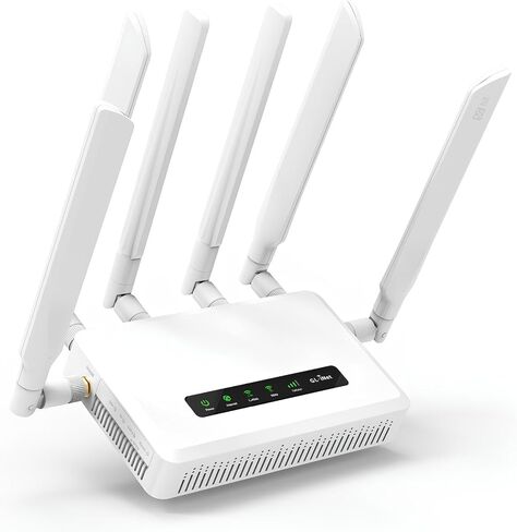 GL.iNet GL-X3000 (Spitz AX) موجه 5G للبوابة الخلوية للمنزل والمركبات الترفيهية، Wi-Fi 6، هوائيات قابلة للفصل، بطاقة SIM مزدوجة، جهاز T-Mobile & AT&T IoT معتمد، عائلة/منطقة ريفية/رحلات برية in Kuwait