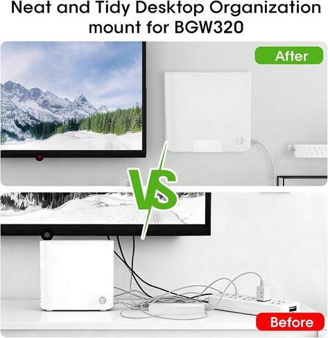 حامل حائط معدني لألياف AT&T (Arris) BGW320+طقم حامل حامل طوب الطاقة، مصمم لحامل تركيب بوابة مودم الإنترنت AT&T متوافق مع BGW-320، حامل جدار فولاذي أبيض لـ BGW320-500,505 in Saudi Arabia