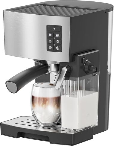 Espresso Machine 20 Bar - Espresso & Coffee Maker with Automatic Milk Frother, Cappuccino Machine, Latte Maker for Home, office, 1250W in Saudi Arabia