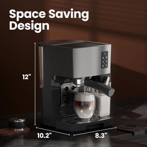 Espresso Machine 20 Bar - Espresso & Coffee Maker with Automatic Milk Frother, Cappuccino Machine, Latte Maker for Home, office, 1250W in Saudi Arabia