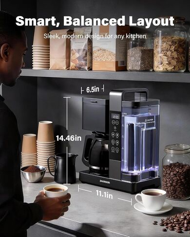 SHARDOR 10-Cup Programmable Drip Coffee Maker, LED Display,Smart Memory in Saudi Arabia