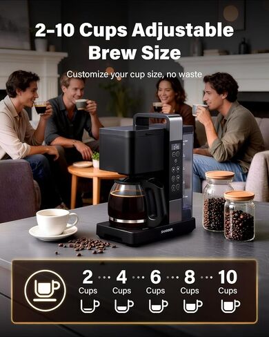 SHARDOR 10-Cup Programmable Drip Coffee Maker, LED Display,Smart Memory in Saudi Arabia