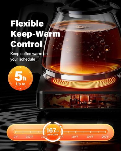 SHARDOR 10-Cup Programmable Drip Coffee Maker, LED Display,Smart Memory in Saudi Arabia