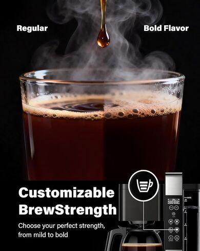 SHARDOR 10-Cup Programmable Drip Coffee Maker, LED Display,Smart Memory in Saudi Arabia