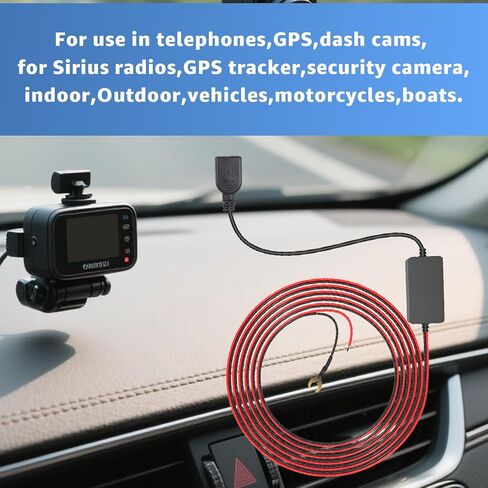 Hardwired USB Charger Kit 5V USB A Hard Wire Kit for Dash Cams,GPS in Saudi Arabia