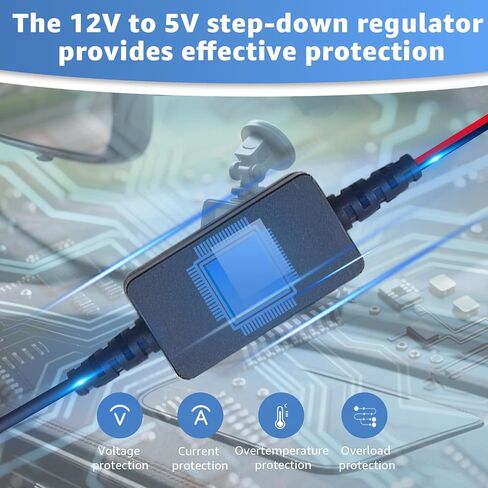 Hardwired USB Charger Kit 5V USB A Hard Wire Kit for Dash Cams,GPS in Saudi Arabia