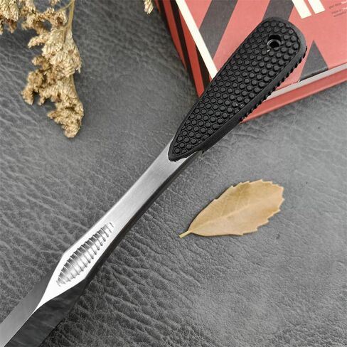 3.46" Fixed Blade Knife with Sheath, 440C Stainless Steel Rubber Handle Straight Knives, Outdoor knife for camping, Hiking, Fishing and Everyday carry in Saudi Arabia