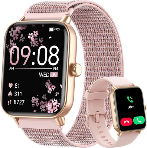Smart Watches for Women (Calls/SMS/Reminders), 1.85" HD Alexa Smart Watch for Android Phones & iphone Compatible, 120+ Sport Modes Fitness Watch, Heart Rate/SpO2/Sleep Tracker, 3ATM Fitness Trackers in Saudi Arabia