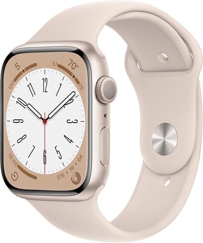 Apple Watch Series 8 [GPS + Cellular, 45mm] - Midnight Aluminum Case with Midnight Sport Band, M/L (Renewed) in Saudi Arabia
